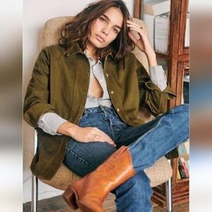 Sezane Olive Green Will Jacket
